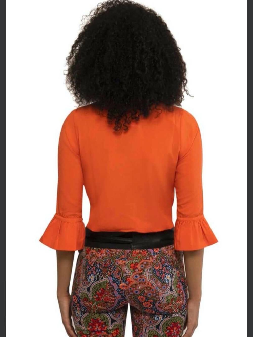 GRETCHEN SCOTT Designs Priss Blouse in orange - LIKE NEW! Size Medium - Picture 7 of 10